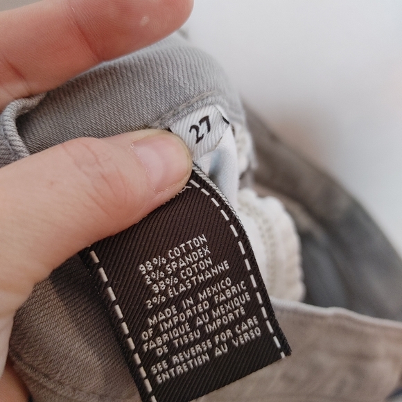 Seven for all Mankind 7FAM Gwenevere Light Gray 27 Mid Rise Skinny Slim Jeans - Picture 7 of 7